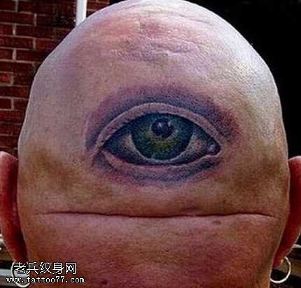 逼真帅气眼睛纹身图案