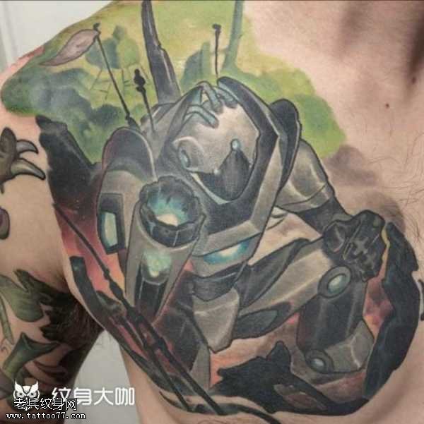 半胛机器人纹身图案