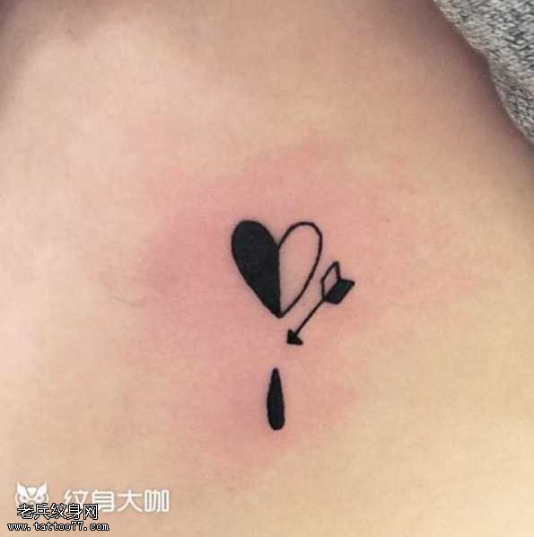 背部射心纹身图案