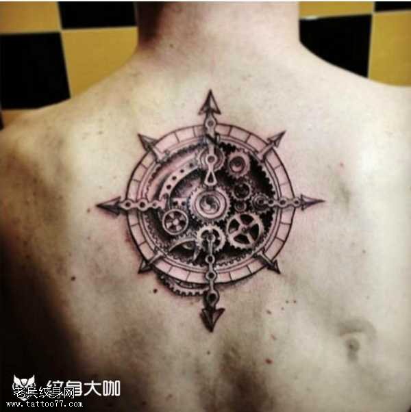 背部机械纹身图案