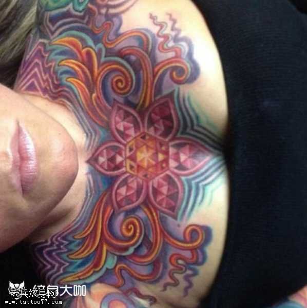 梵花钻石纹身图案