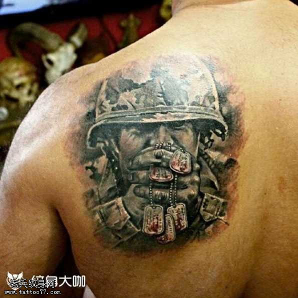 二战士兵纹身图案