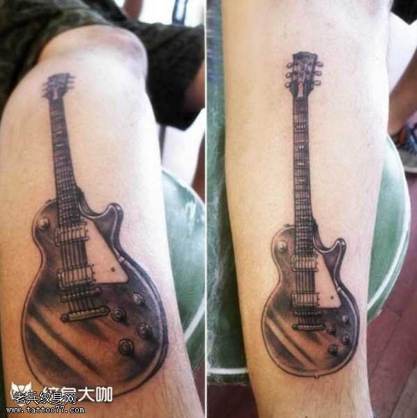 吉他纹身图案