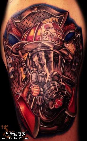 消防员纹身图案