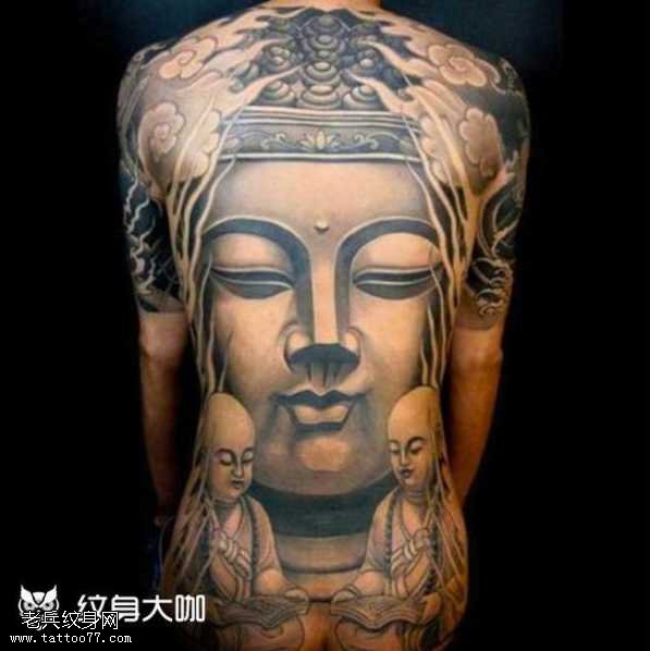 背部佛祖纹身图案