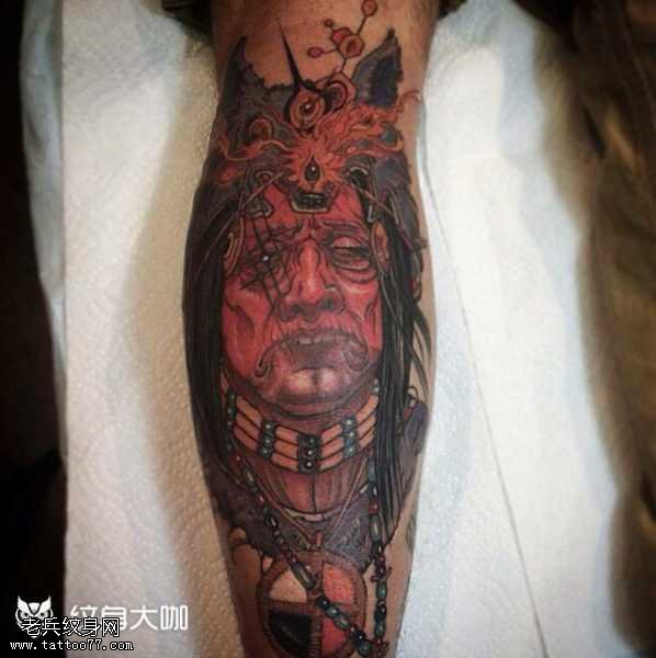 印安人物纹身图案