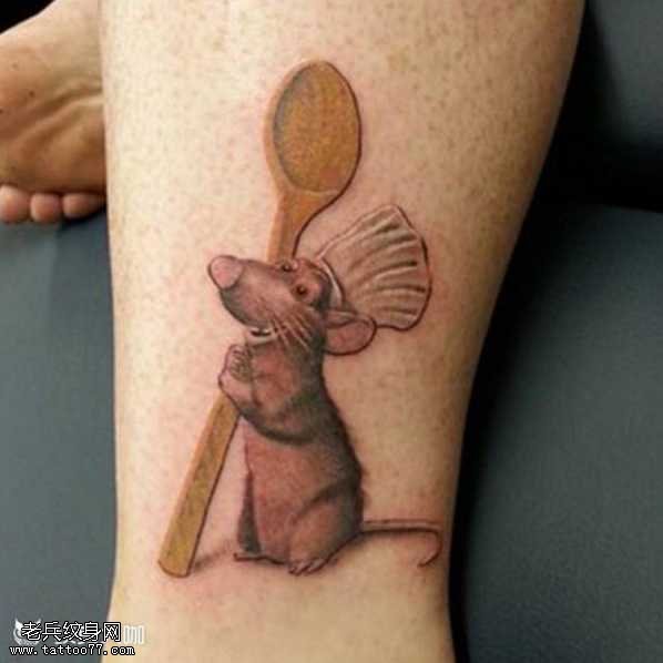 会做饭的老鼠纹身图案