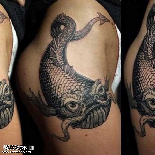 不一样物种鱼纹身图案