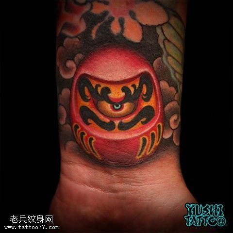 小臂达摩纹身图案