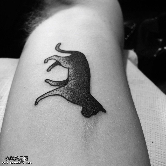 小臂猫纹身图案