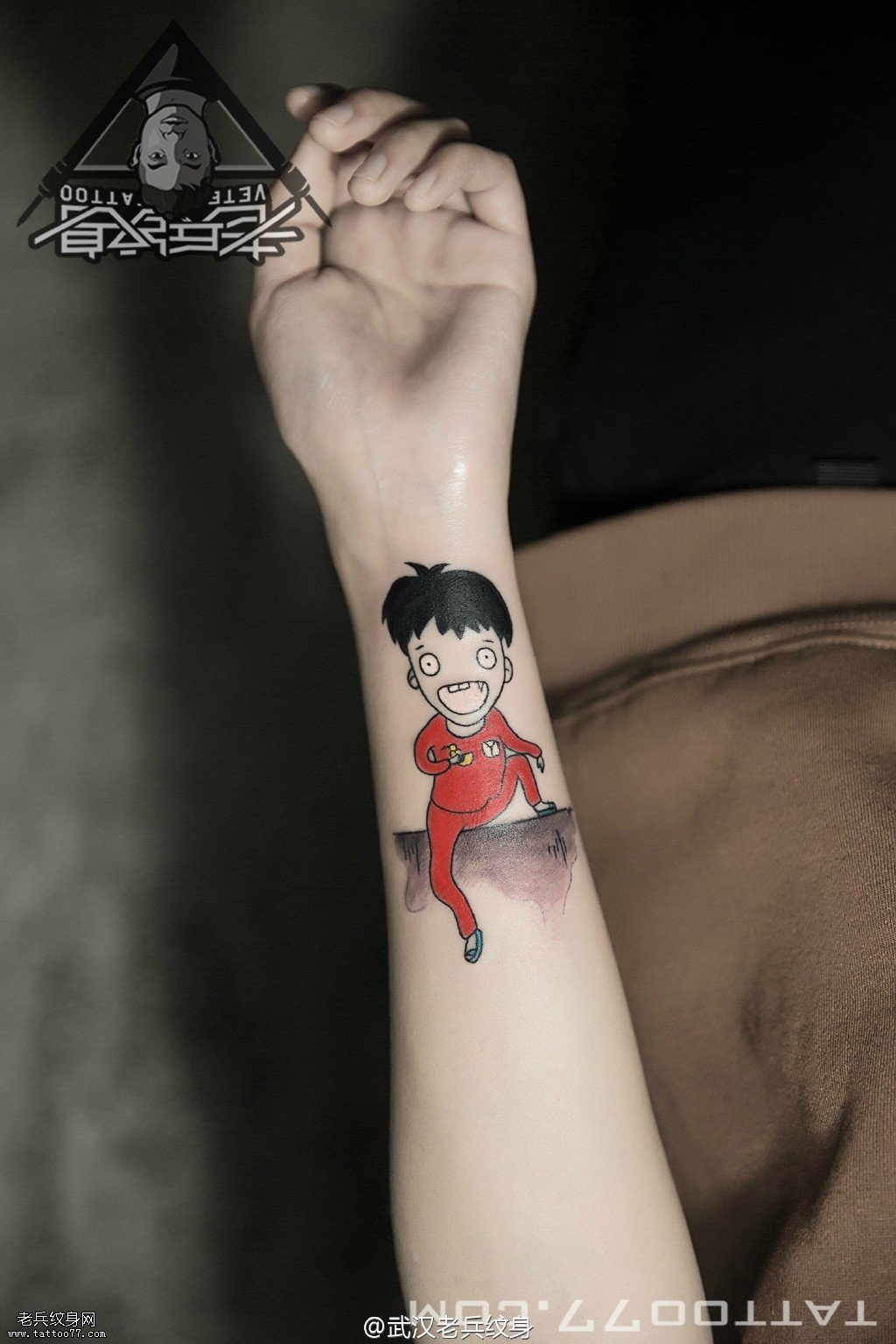 手腕卡通从物纹身图案作品