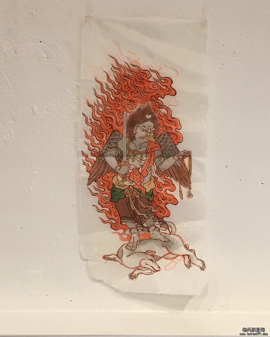 传统雷神纹身图案