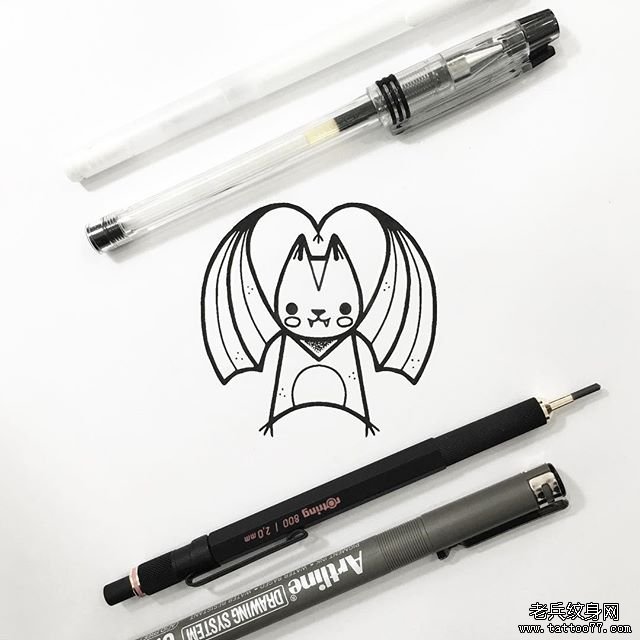 小清新卡通神奇宝贝纹身tattoo图案手稿