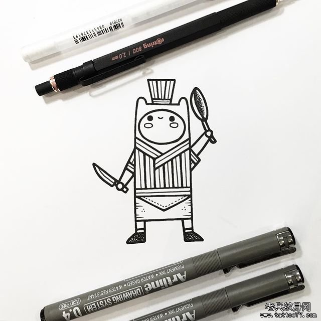卡通小清新可爱纹身图案