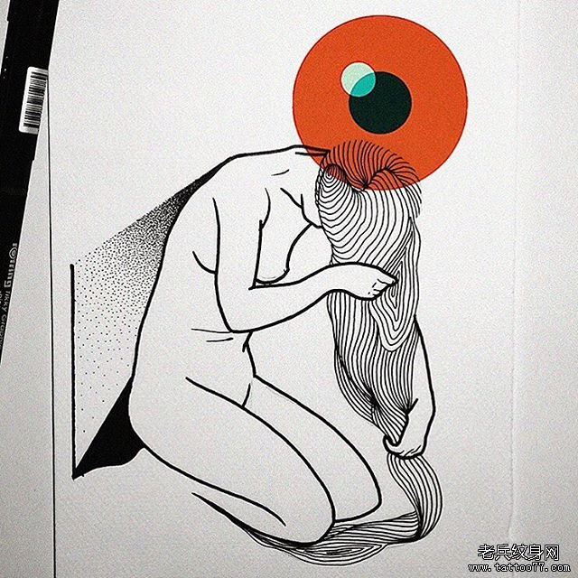 抽象人体纹身图案手稿Ⅰ