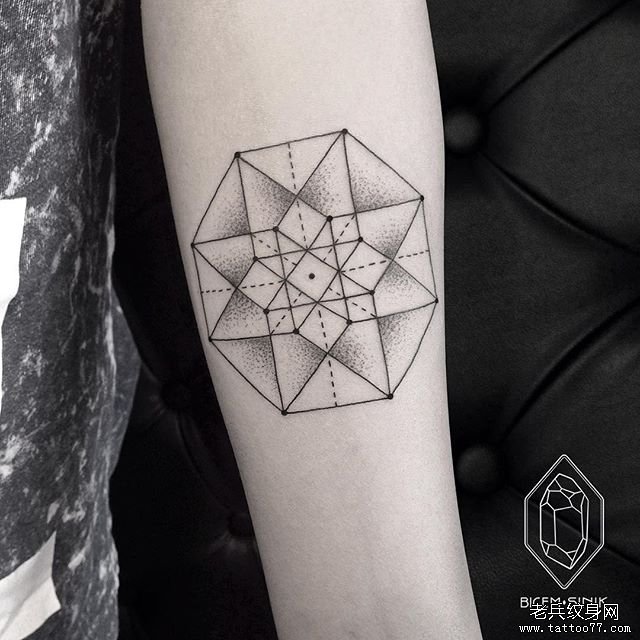几何点刺小清新tattoo纹身图案