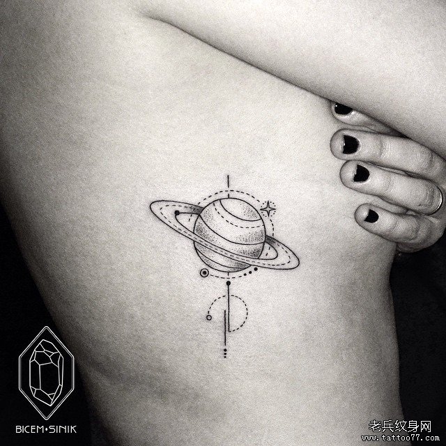 星球点刺小清新纹身tattoo图案