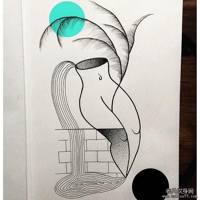 抽象纹身tattoo图案手稿