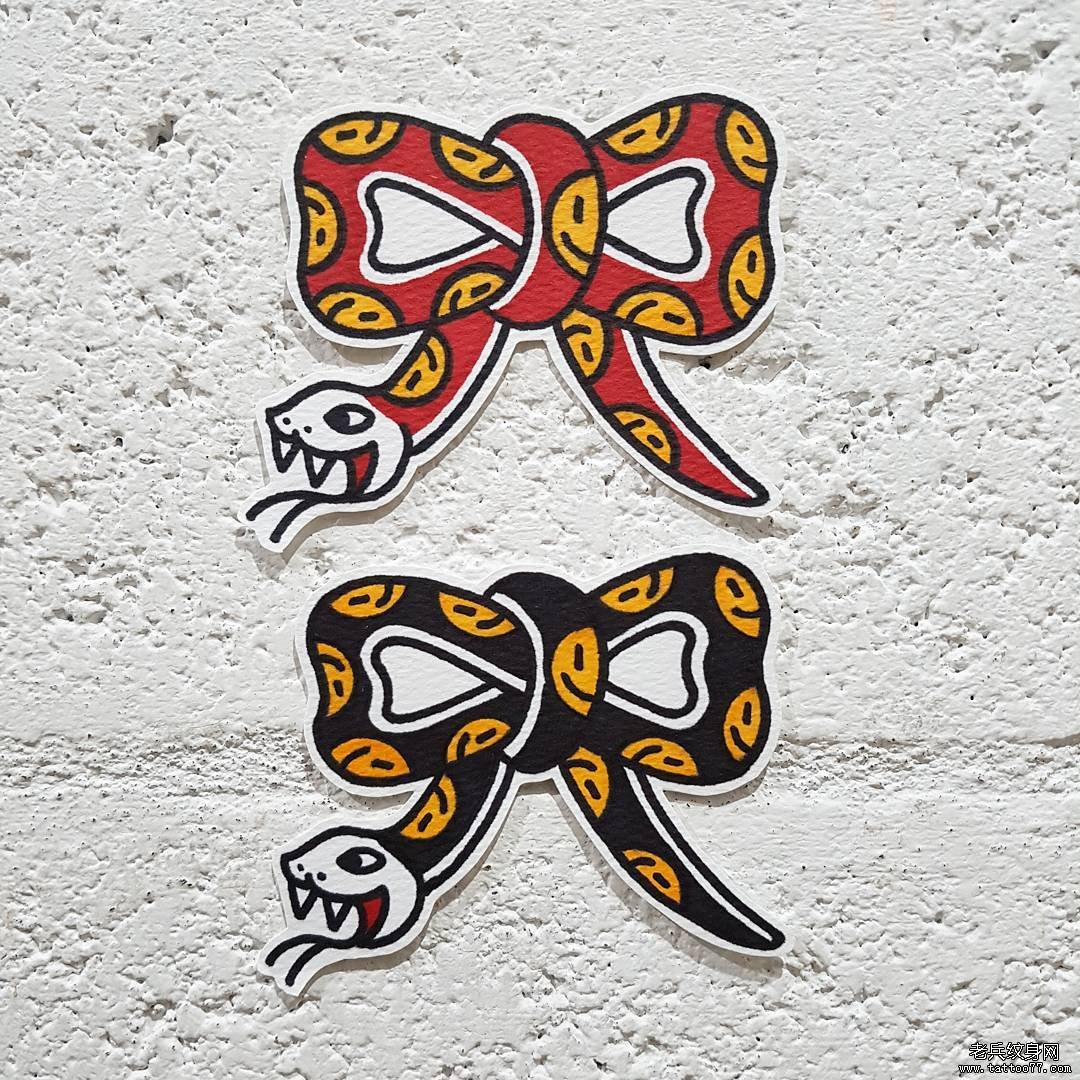 school卡通蛇纹身图案手稿Ⅸ