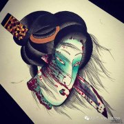 适合女生的日式传统纹身手稿