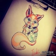 狐狸的纹身欣赏
