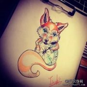 狐狸的纹身欣赏