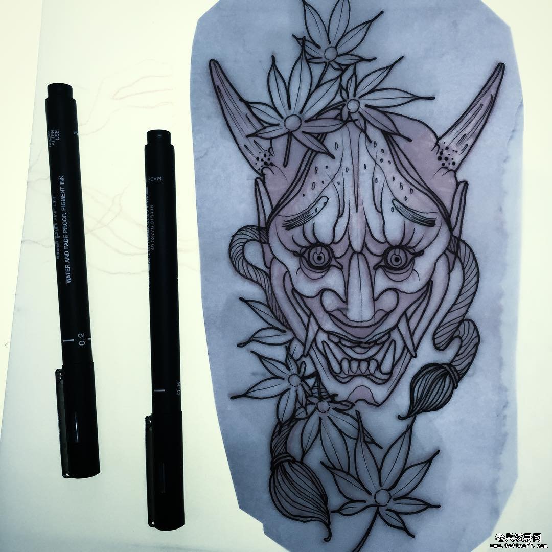 传统般若tattoo纹身图案手稿