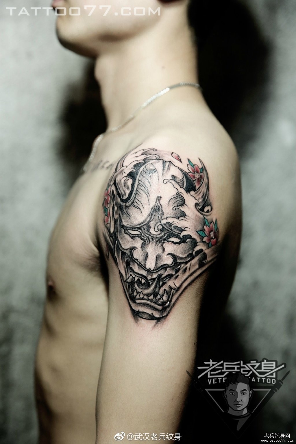 武汉最好的纹身店打造的手臂般若纹身图案作品