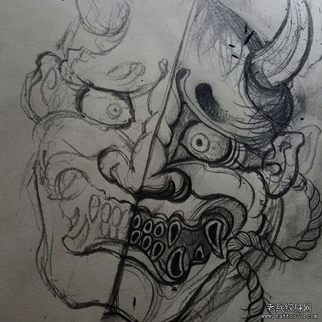 传统纹身图案般若手稿