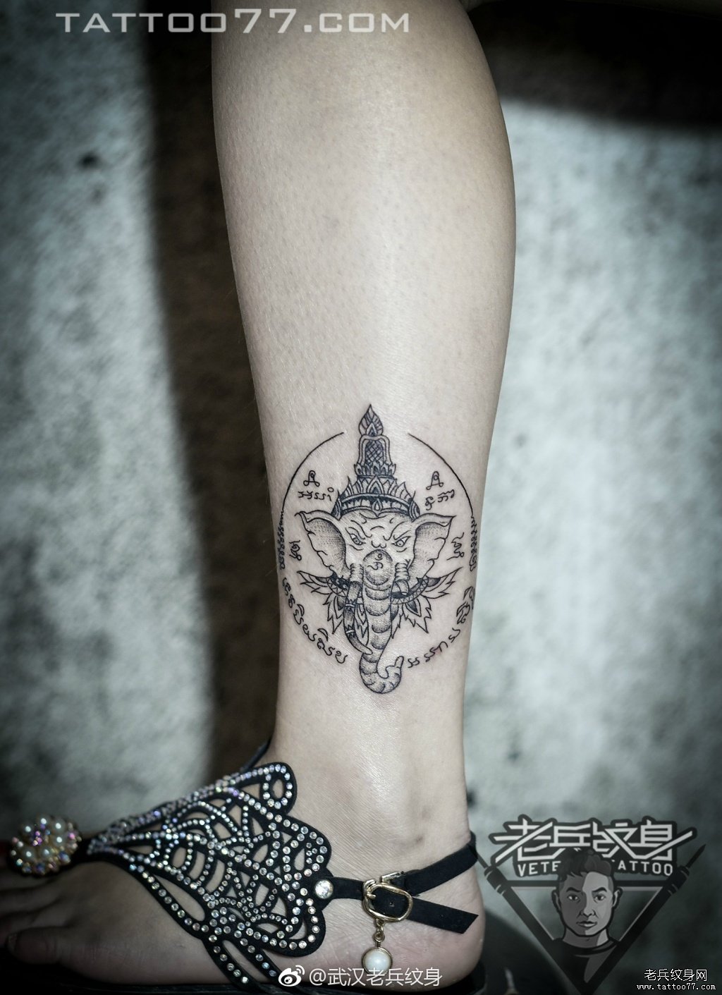 泰国象神纹身图案作品