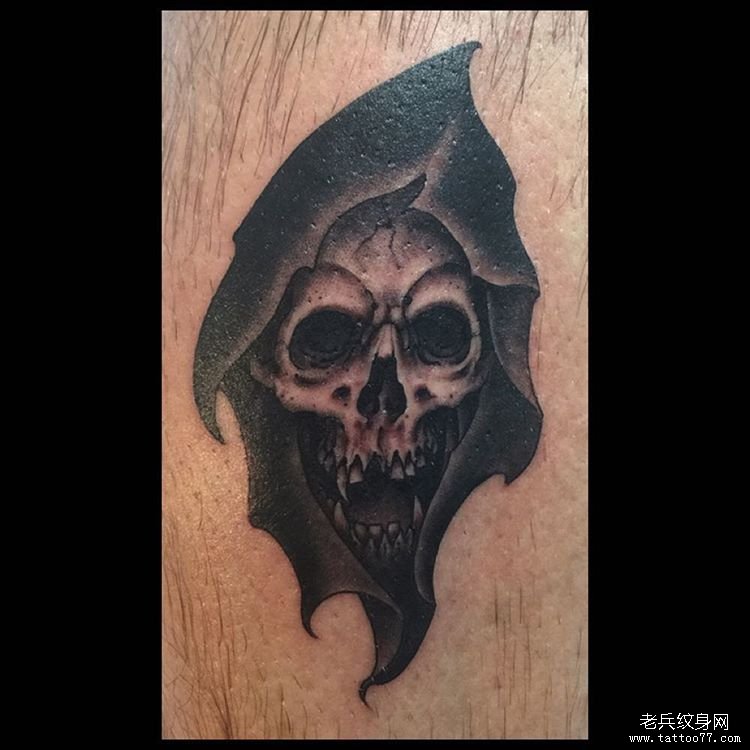死神骷髅欧美纹身图案