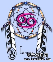星座巨蟹座纹身图案