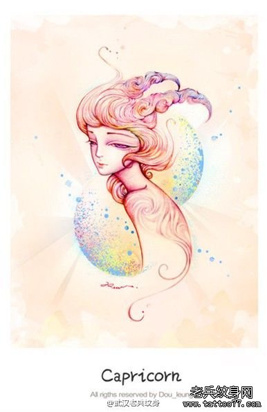 星座摩羯座纹身图案