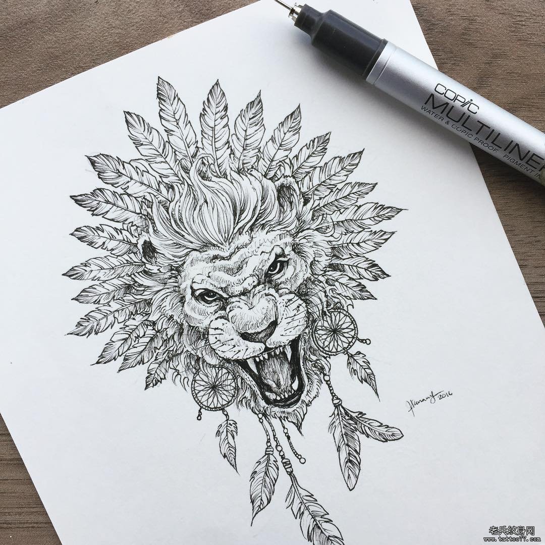 星座狮子座纹身图案