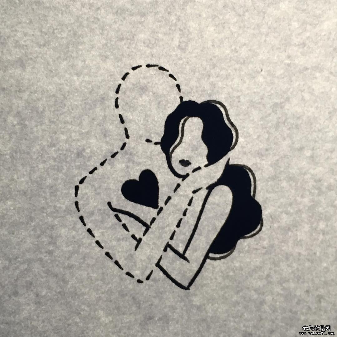 简约线条纹身图案