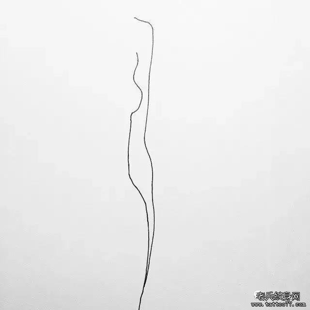 简约线条纹身图案