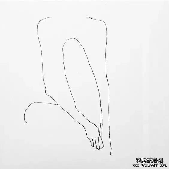 简约线条纹身图案
