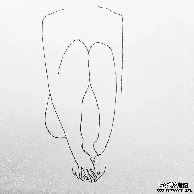简约线条纹身图案