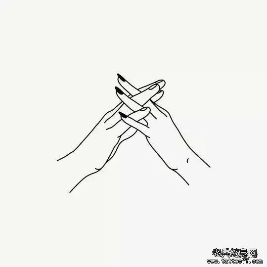 简约线条纹身图案