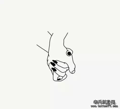 简约线条纹身图案