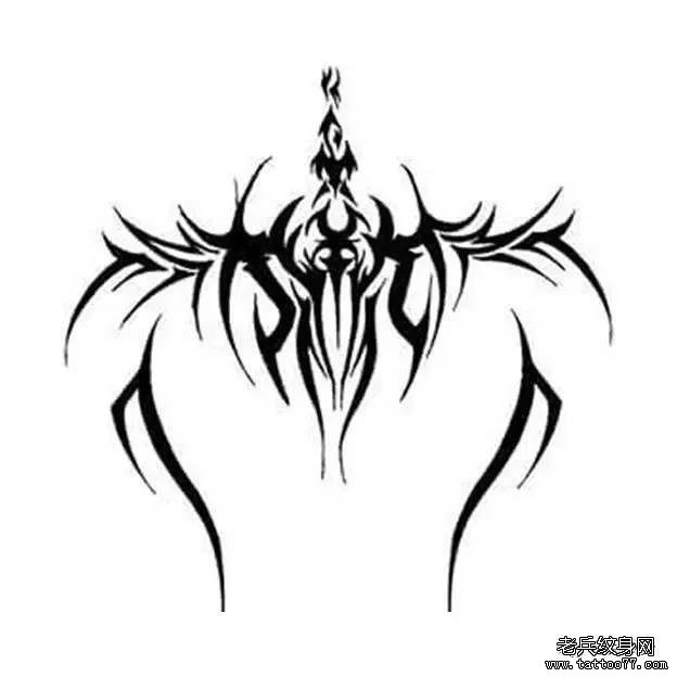 背部图腾纹身图案