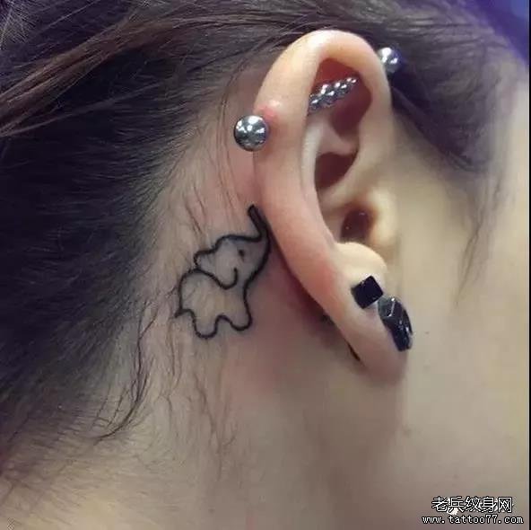 脖子小清新纹身图案