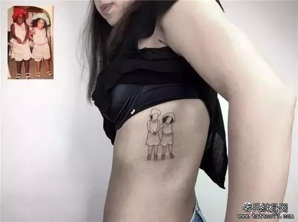 简约线条纹身图案