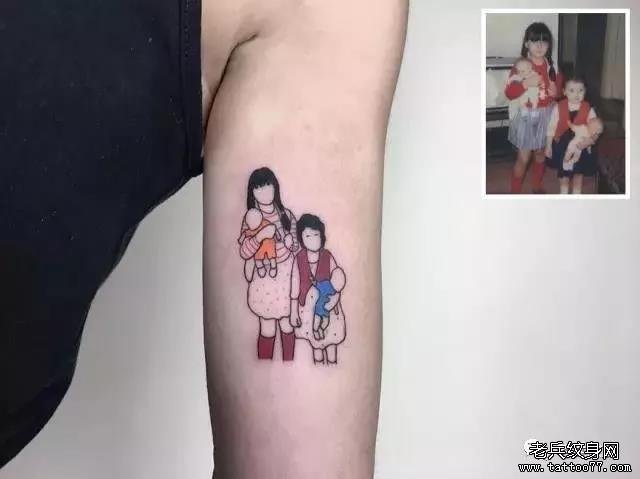 简约线条纹身图案