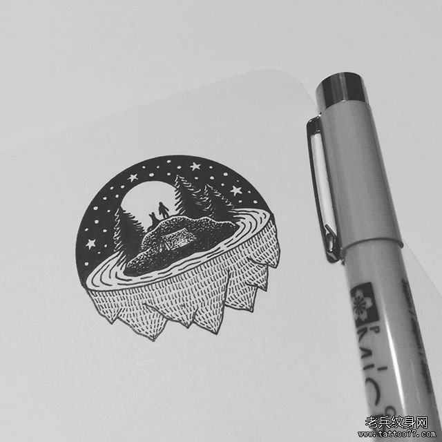 小清新风景 纹身图片