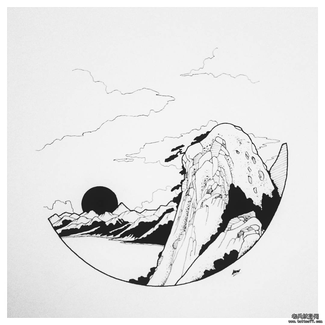 小清新风景纹身图片