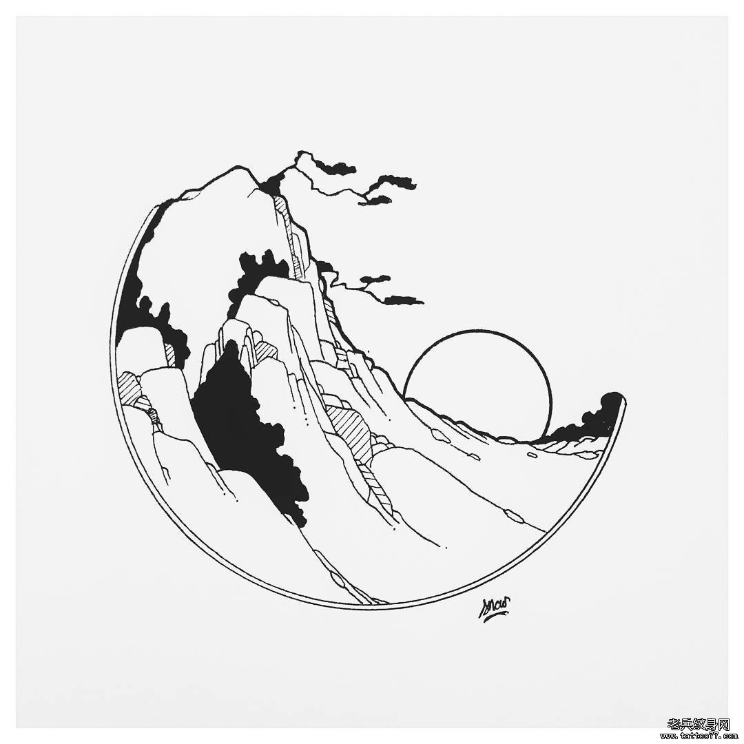小清新风景纹身图片