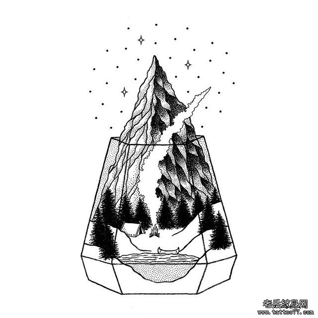小清新风景纹身图片