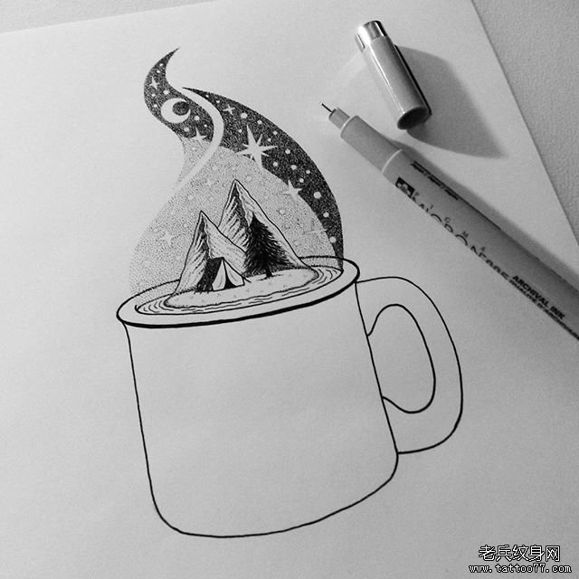 小清新风景纹身图片