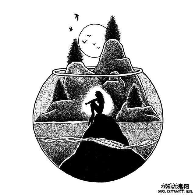 小清新几何纹身图片